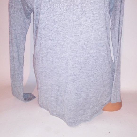 Apt 9 Womens Sweater Small Turtleneck Gray Solid Lightweight Long Sleeve Pit to - Picture 4 of 8